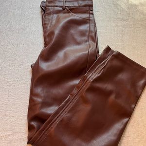 Dynamite Gisele Faux Leather Straight Pants